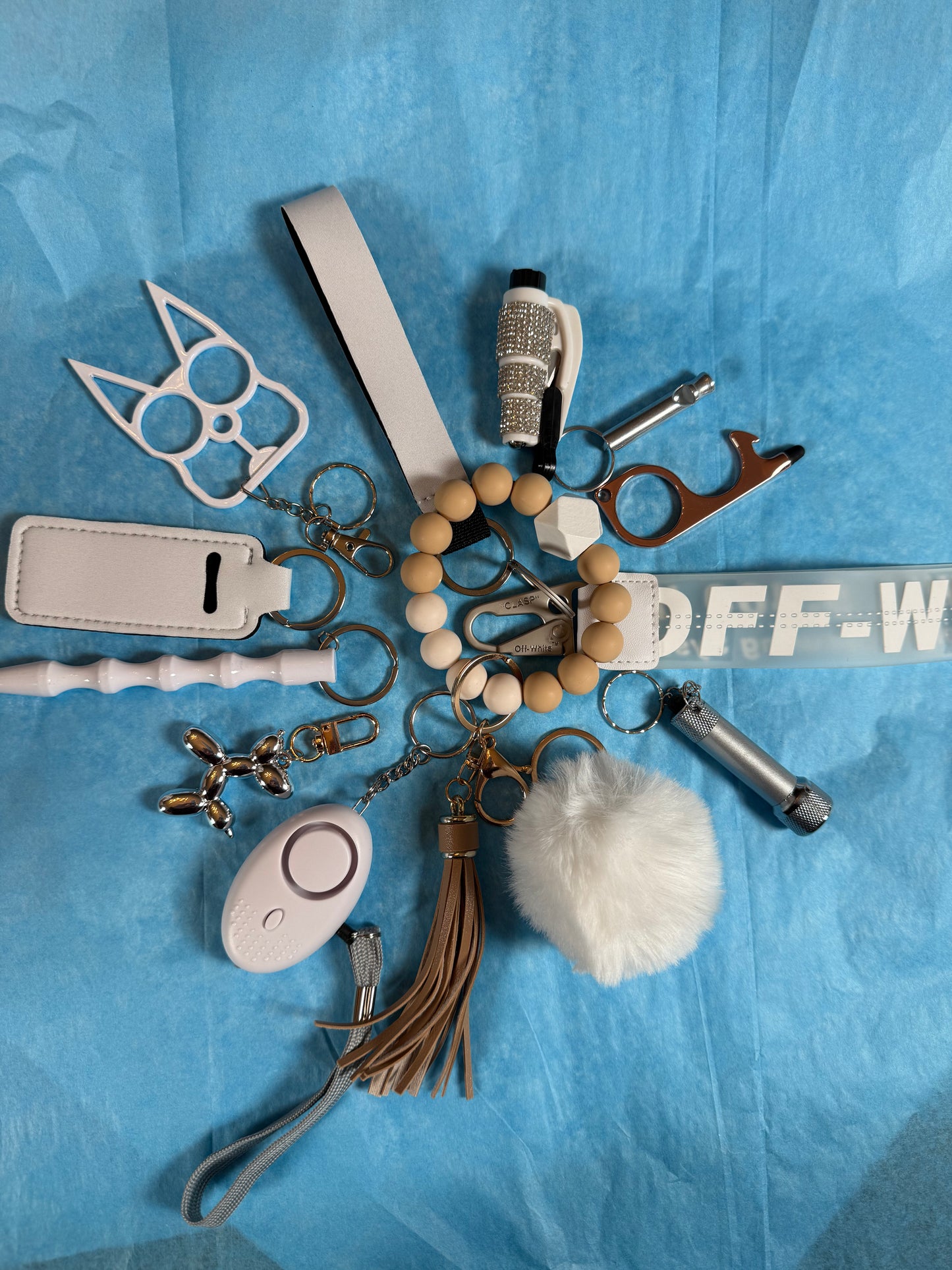 12 piece safety keychain set