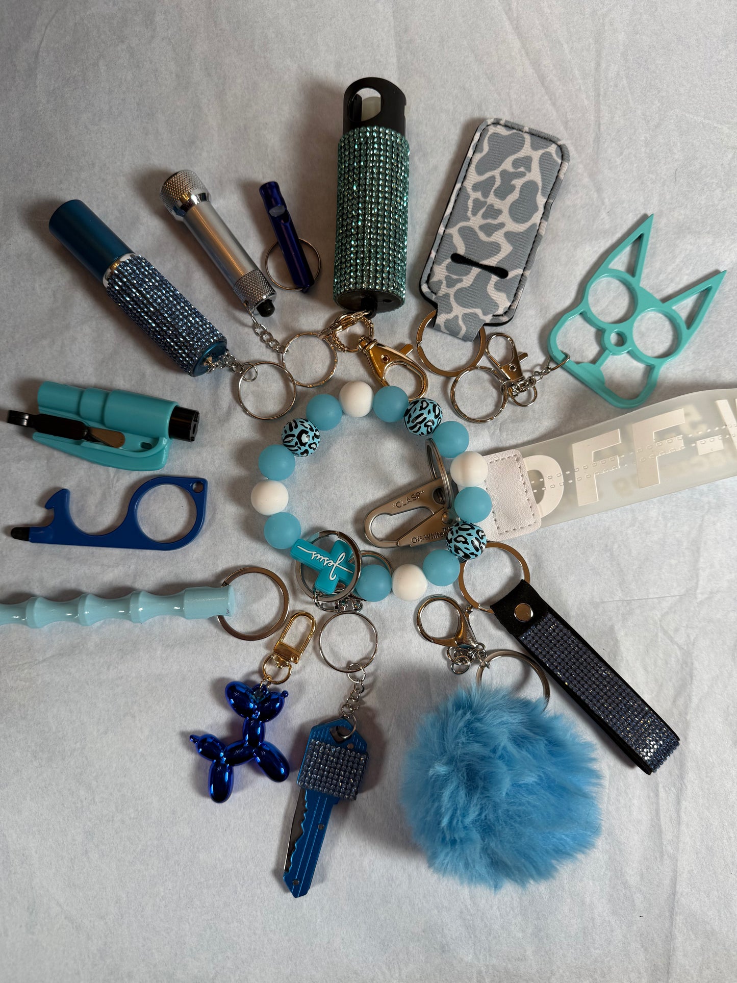 15 piece safety keychain set